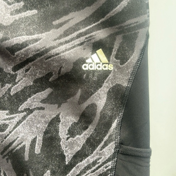Adidas Black and Gray Performance Leggings - Picture 3 of 7